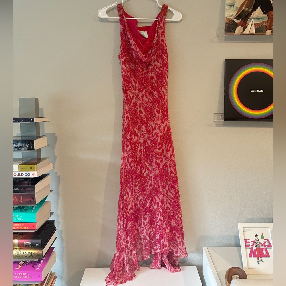 Vintage Vision Apparel Silk Cowl Neck Dress